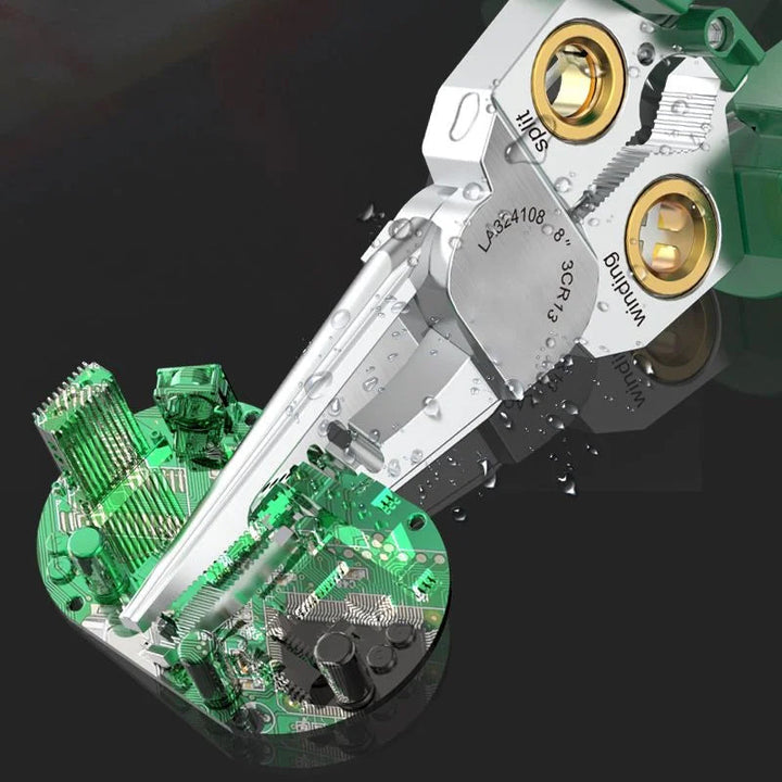 Durable stainless steel multi-tool, ideal for DIY electrical projects and pros