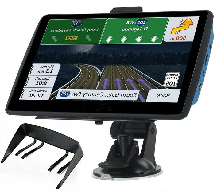 7-inch Universal GPS Navigation for cars and trucks, featuring real-time traffic updates and detailed maps.