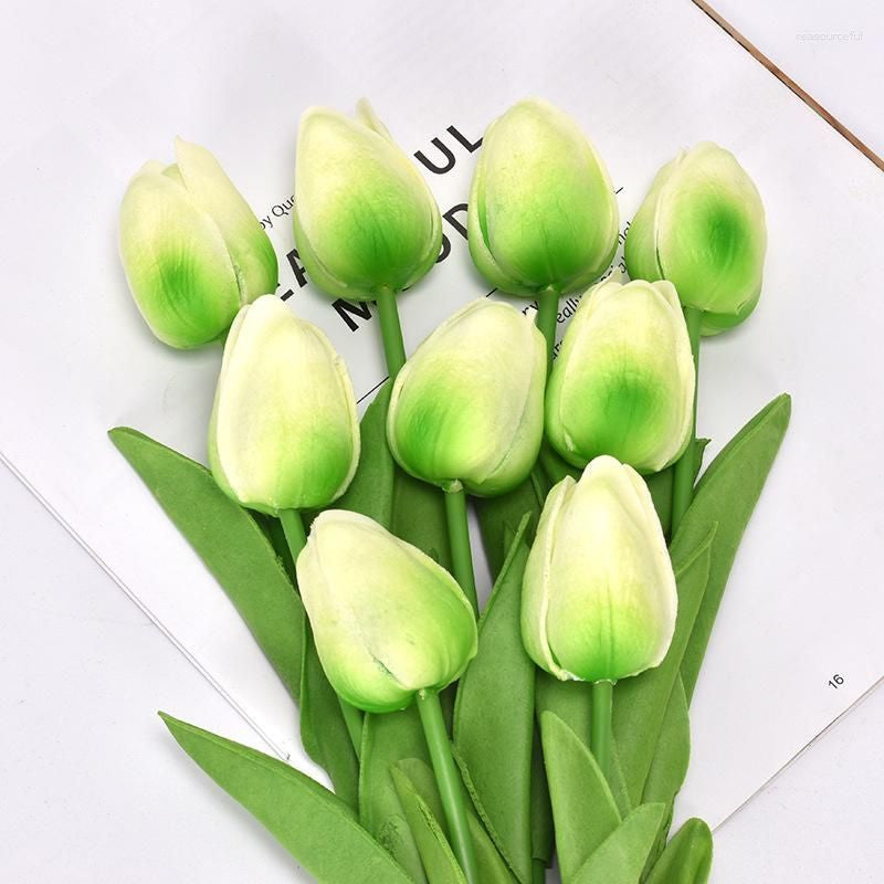Decorative artificial tulips in various colors, suitable for home and patio decor
