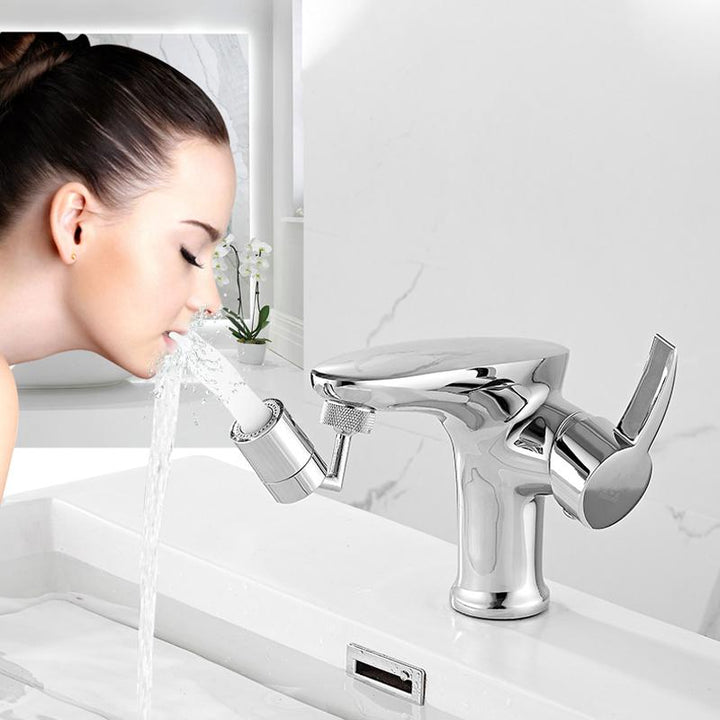 Durable 720° rotating faucet aerator with effective splash filter and adjustable water flow