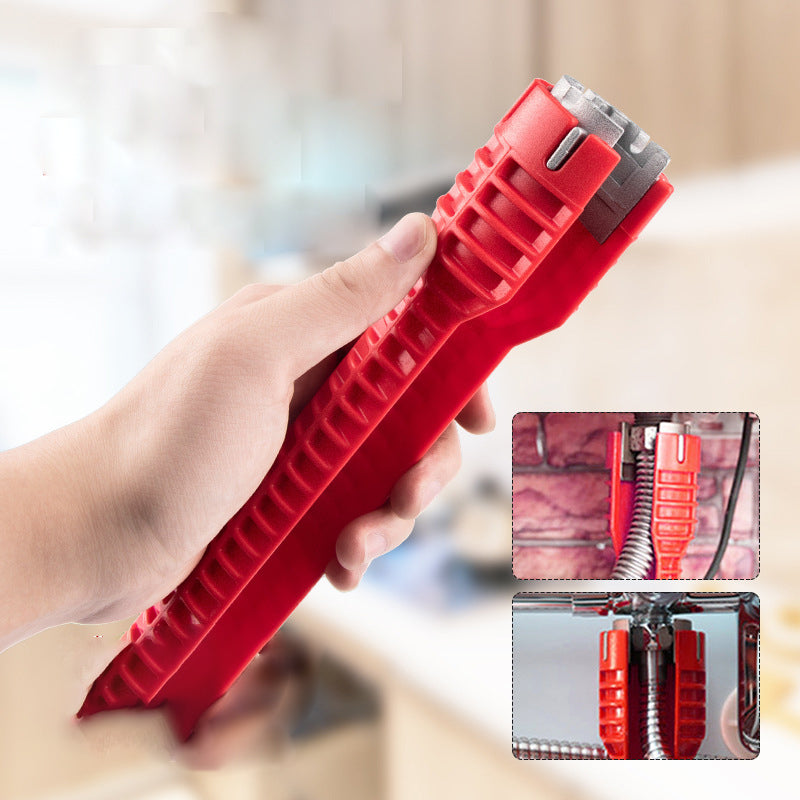 Multifunctional faucet wrench, perfect for drain filter and home plumbing tasks
