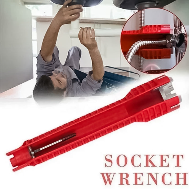 Durable basin wrench, an all-in-one plumbing tool for various pipe sizes