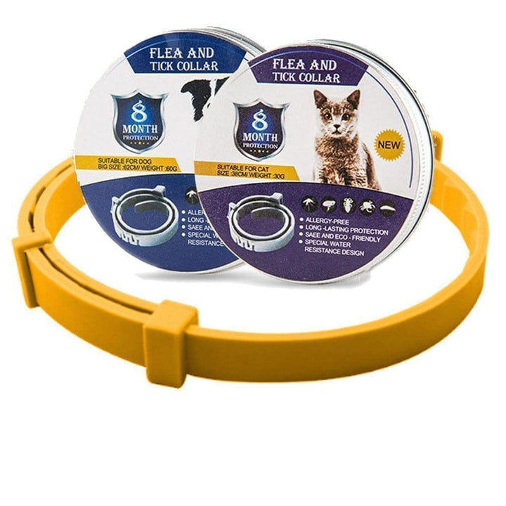 Keep pets safe with an 8-month flea & tick protection collar. Waterproof & adjustable for dogs & cats.