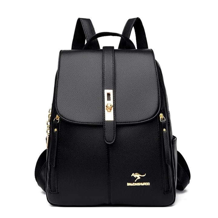 Women's Anti-Theft PU Leather Backpack with RFID Protection