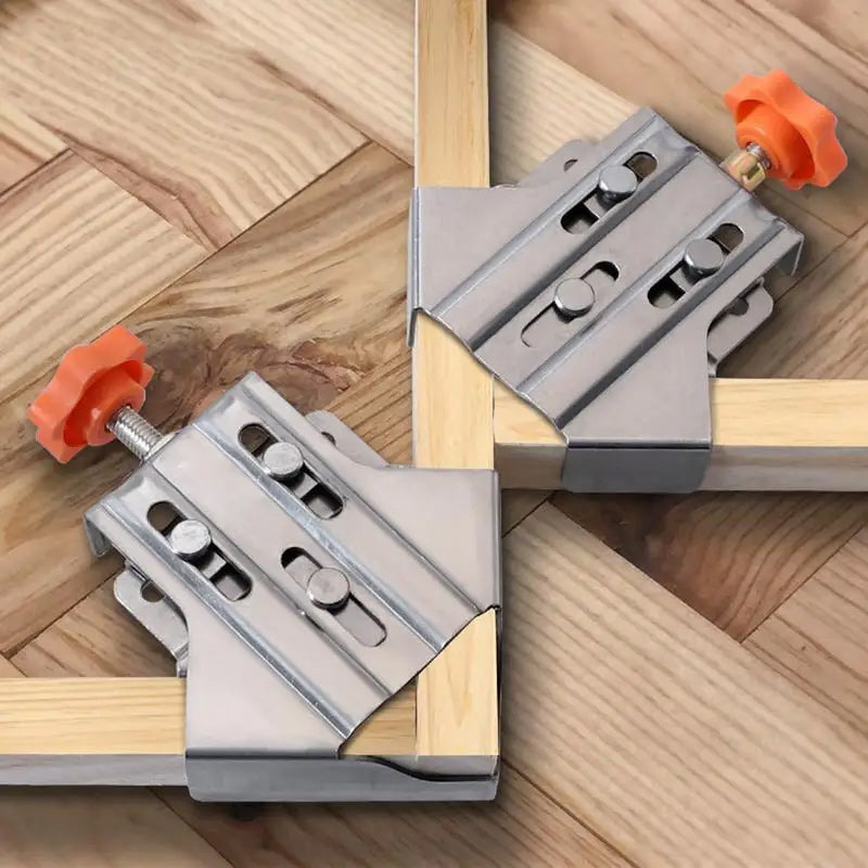 Versatile 90-degree woodworking clamp, a must-have hand tool for carpentry, offering strong corner support