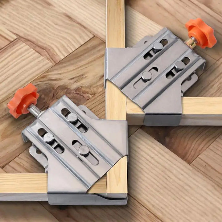 Versatile 90-degree woodworking clamp, a must-have hand tool for carpentry, offering strong corner support