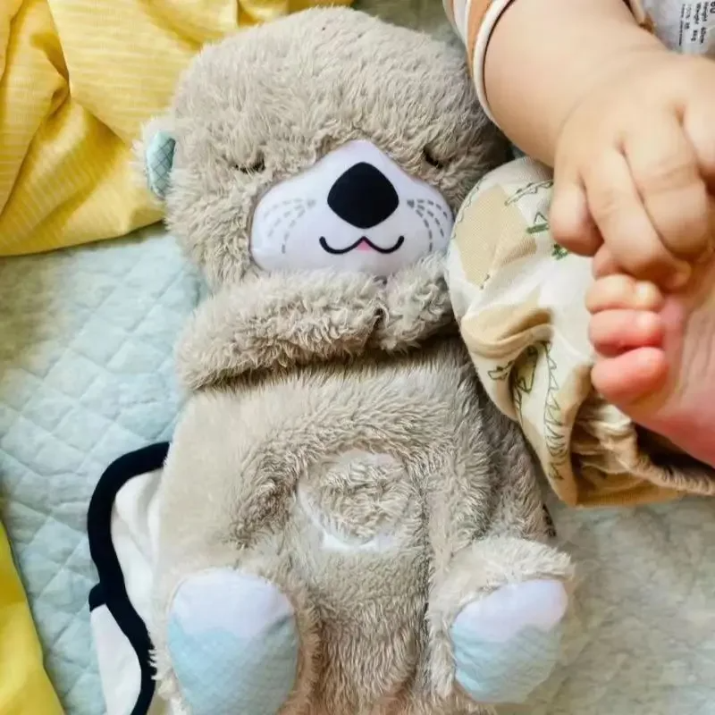 Adorable plush breathing otter toy providing relaxation; soft, cozy design offers calming effect for kids and adults.