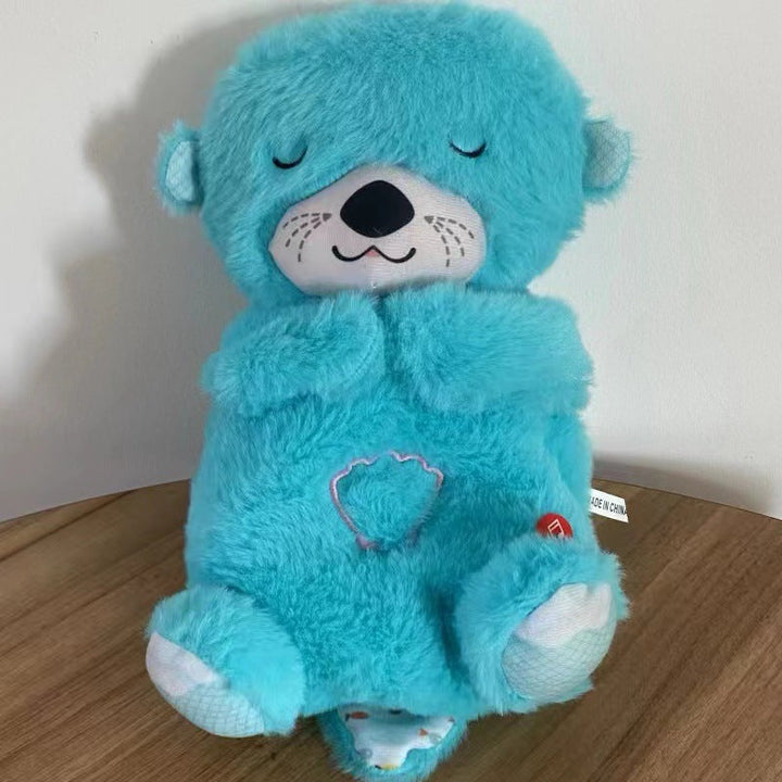 Adorable plush breathing otter toy providing relaxation; soft, cozy design offers calming effect for kids and adults.