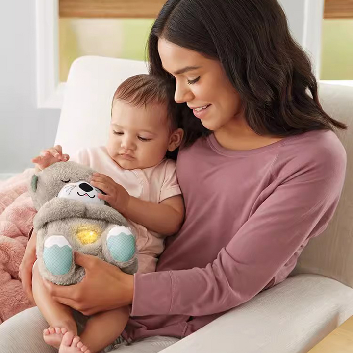 Adorable plush breathing otter toy providing relaxation; soft, cozy design offers calming effect for kids and adults.