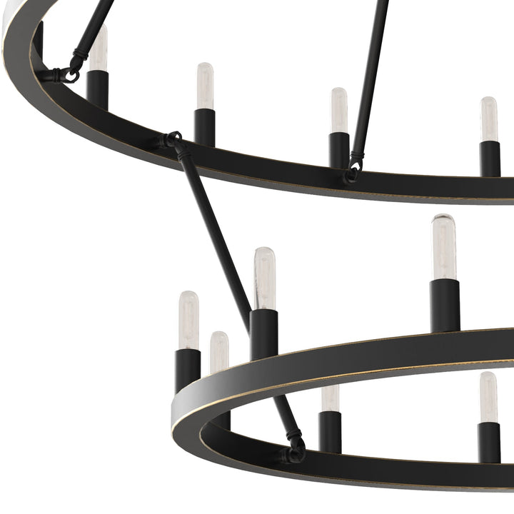 "Antique bronze 30-light wagon wheel chandelier, rustic elegance for dining rooms and kitchens, solid metal craftsmanship."