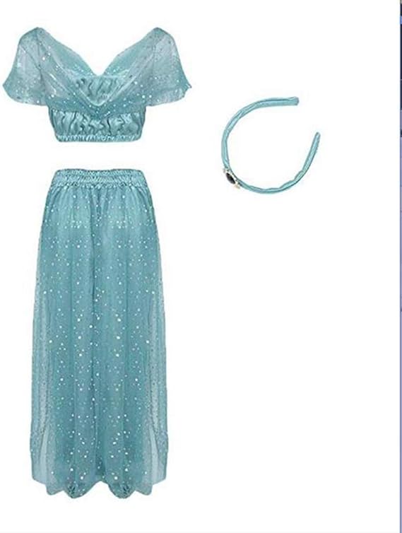 Arabian Princess Shoulder-Free Costume Dress, vibrant colors, shoulder-free design for women, ideal for parties and performan