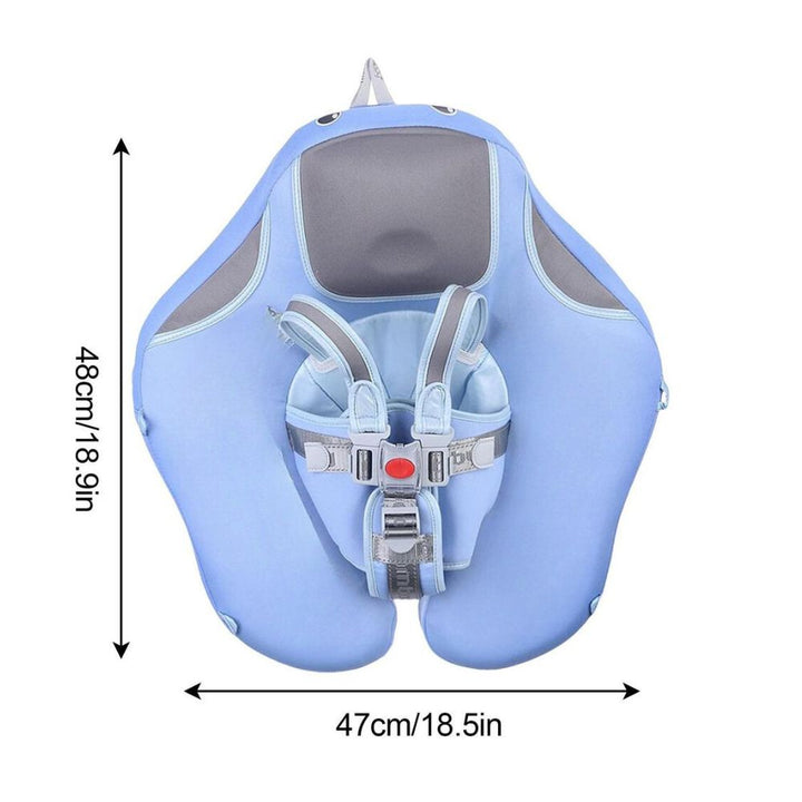 Baby Swim Trainer Floater in blue for safe water fun, featuring ergonomic design and UV protection. Suitable for kids up to 1