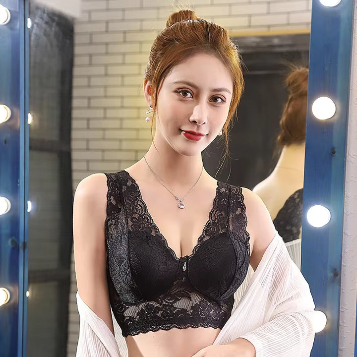 Women's Seamless Lace Sports Bra
