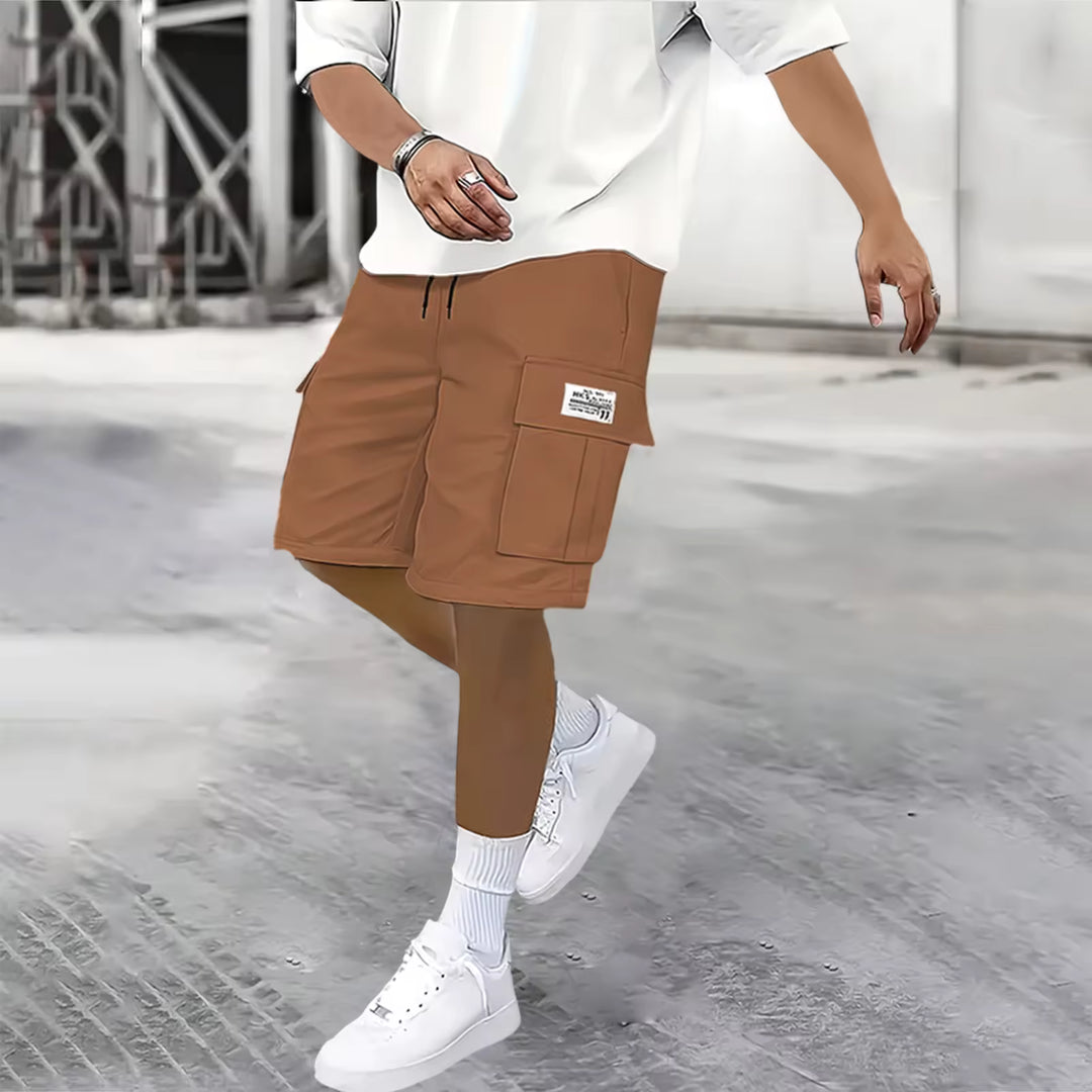 Men's Casual Loose Fit Cargo Shorts for Summer Comfort