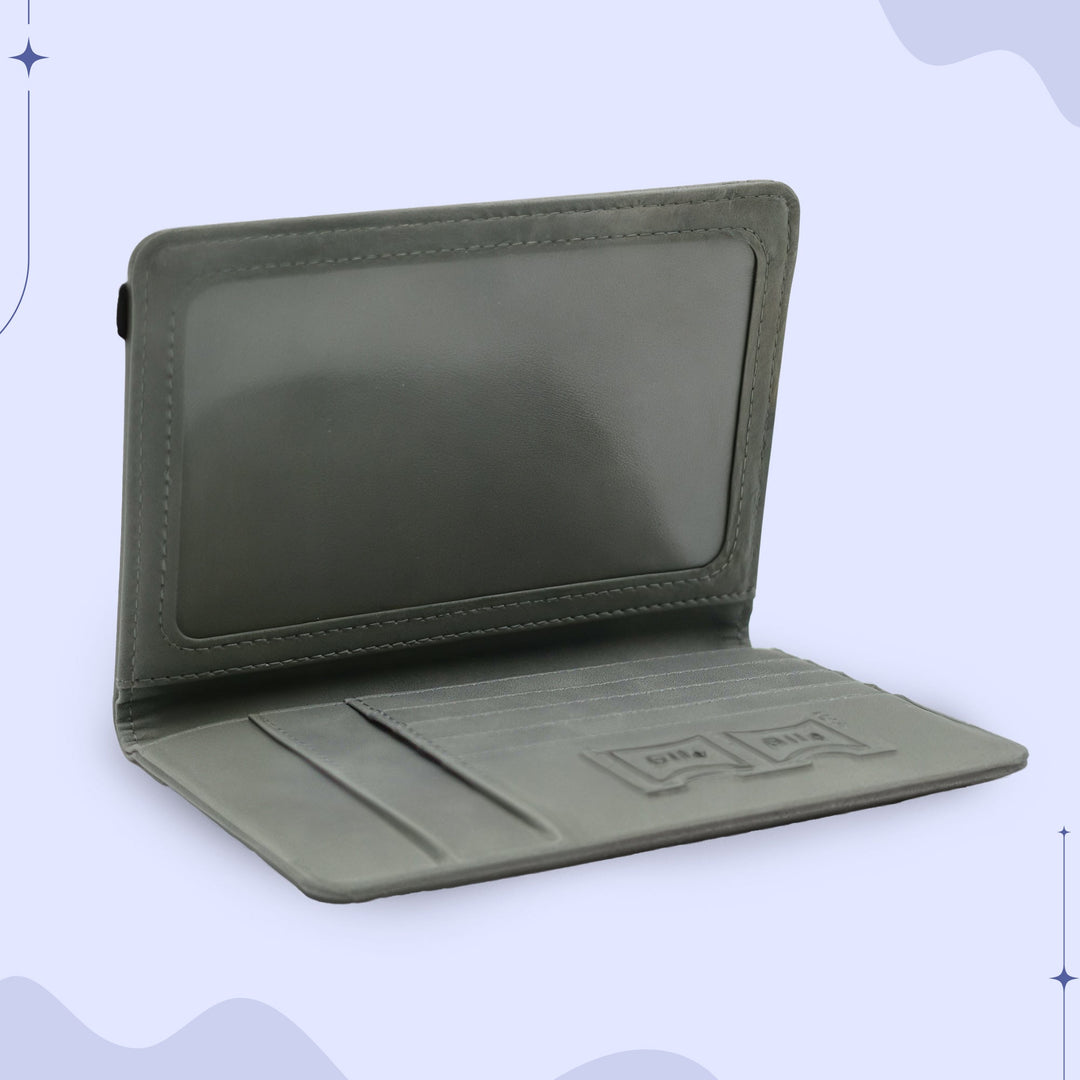 Compact Australian passport wallet in eco-friendly PU leather with organized compartments for travel essentials.