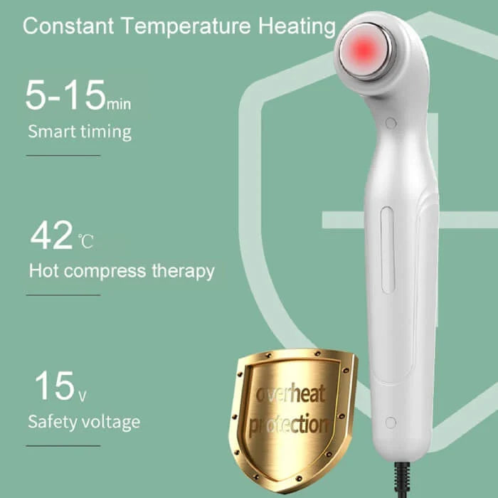 "Compact ultrasonic therapy machine for pain relief with sleek design, offering targeted comfort and muscle stimulation."