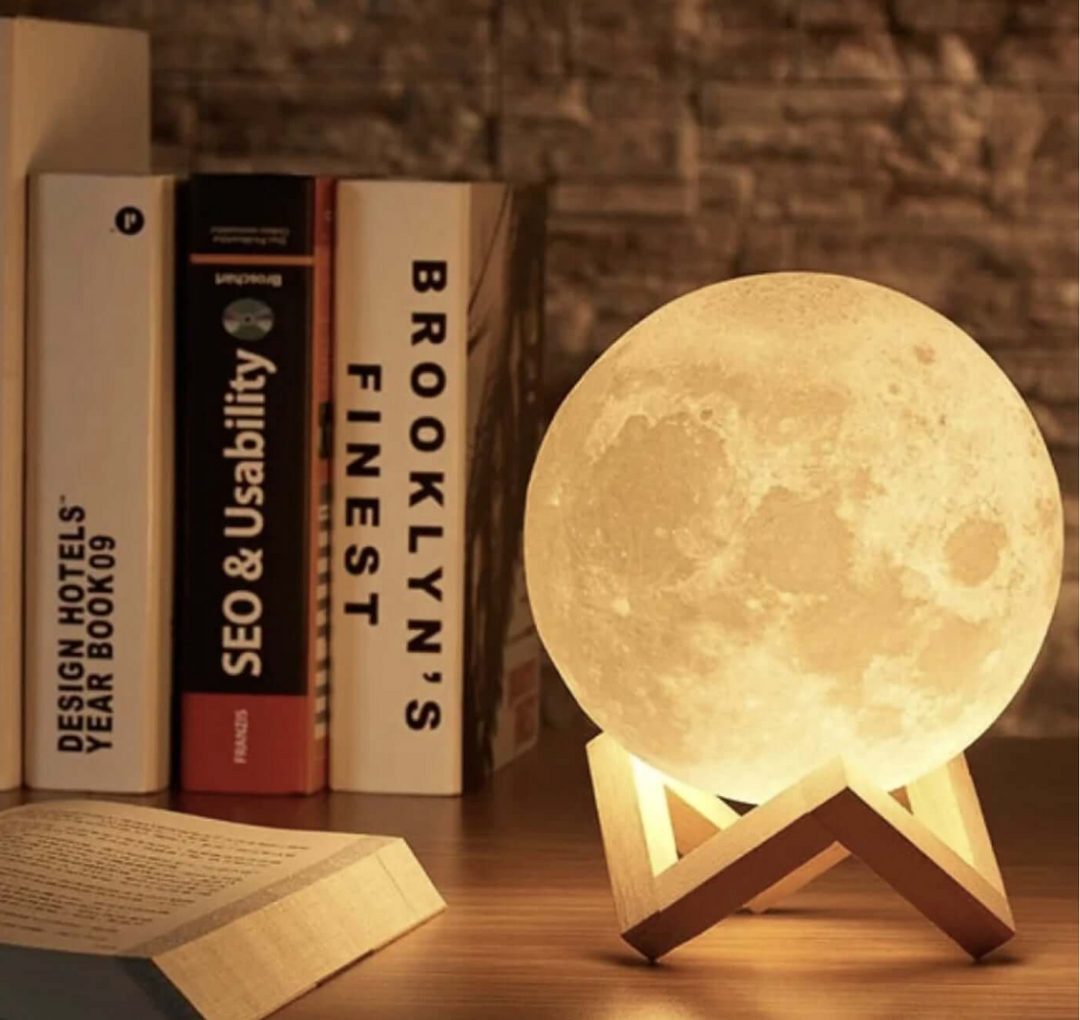 Cordless LED rechargeable table lamp with wooden stand and 16 color options, perfect for home decor and ambiance.