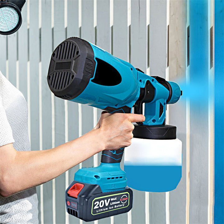 Cordless Paint Jet Pro with twin batteries, sleek design, high-pressure nozzle, perfect for precision DIY painting projects.