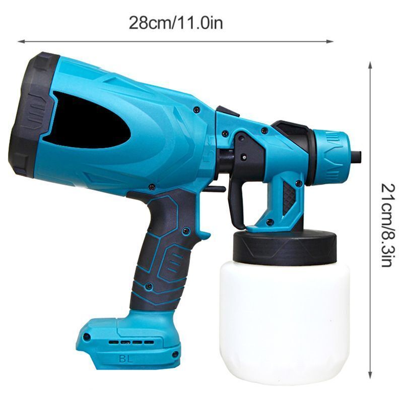 Cordless Paint Jet Pro with twin batteries, sleek design, high-pressure nozzle, perfect for precision DIY painting projects.