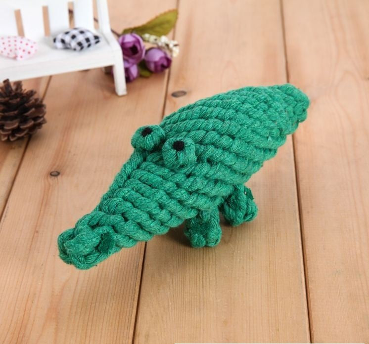 Durable dog chew toy in vibrant colors, shaped like animals, promotes dental health, suitable for tough chewers.
