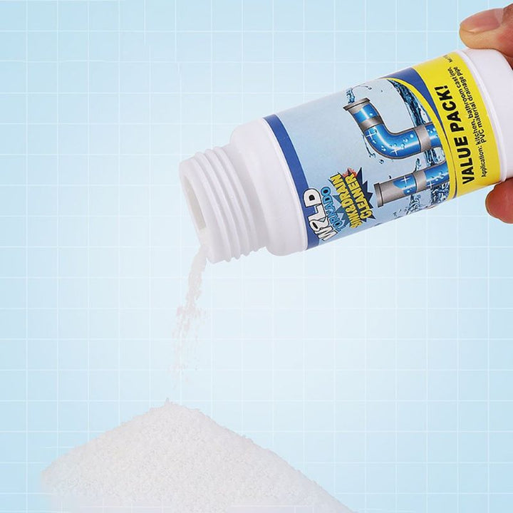 "Eco-friendly home drain cleaner for sinks, kitchens, toilets; powerful clog remover, safe for plumbing, efficient action."