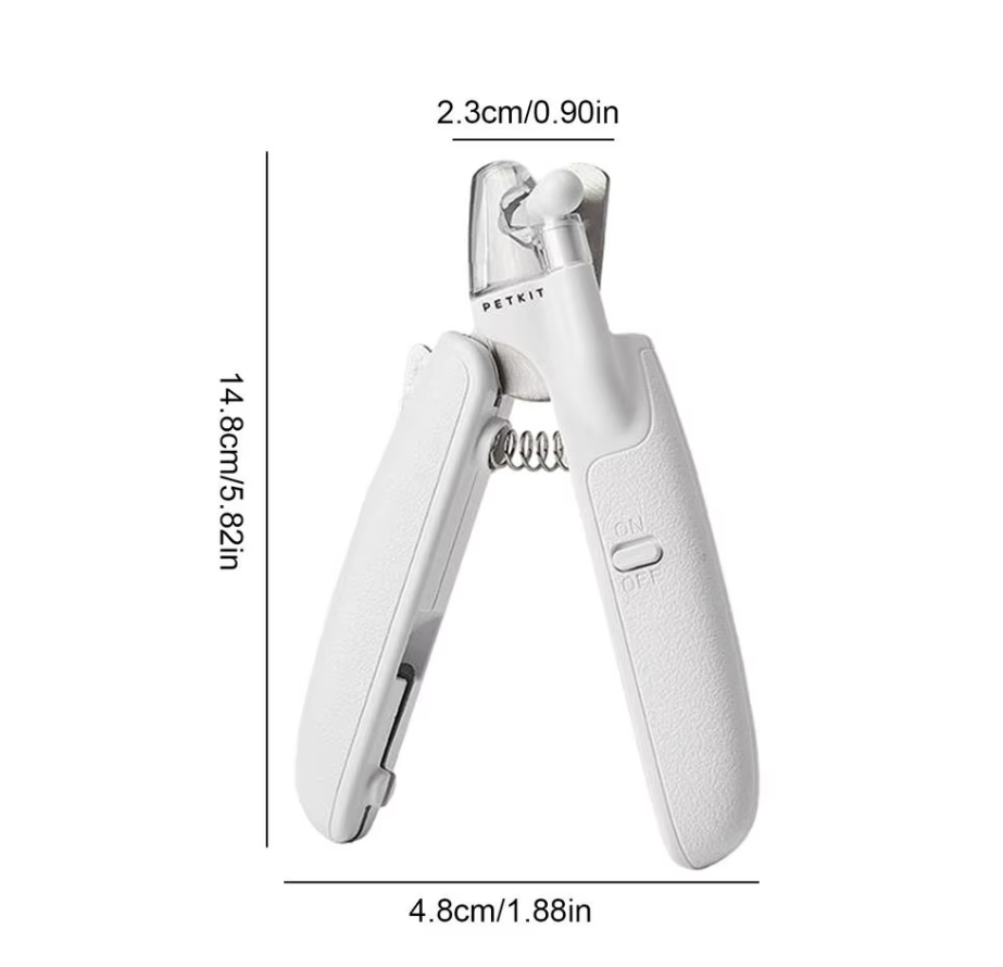 "Electronic claw trimmer for pets with ergonomic handle, designed for precise and gentle claw grooming for dogs and cats."