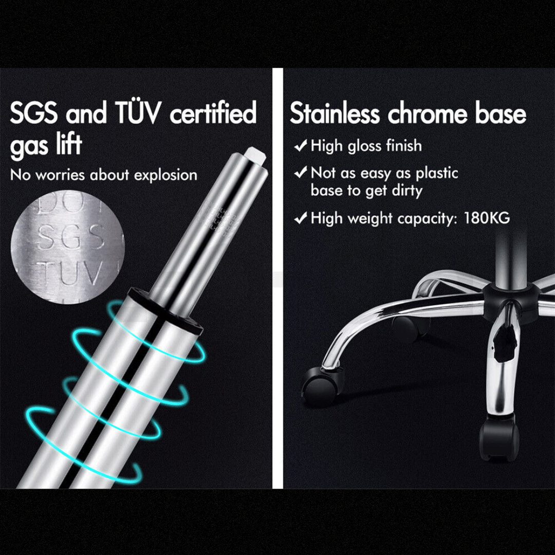 "Ergonomic high back black office chair with lumbar support, sleek design, breathable mesh fabric, and padded comfort feature