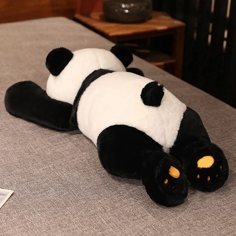 "Giant Lazy Panda Plush Toy, oversized and cuddly, featuring a soft texture, ideal for kids and babies' room decor."
