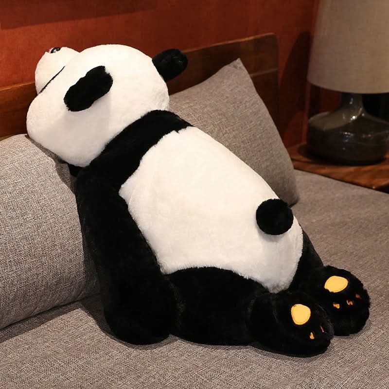 "Giant Lazy Panda Plush Toy, oversized and cuddly, featuring a soft texture, ideal for kids and babies' room decor."