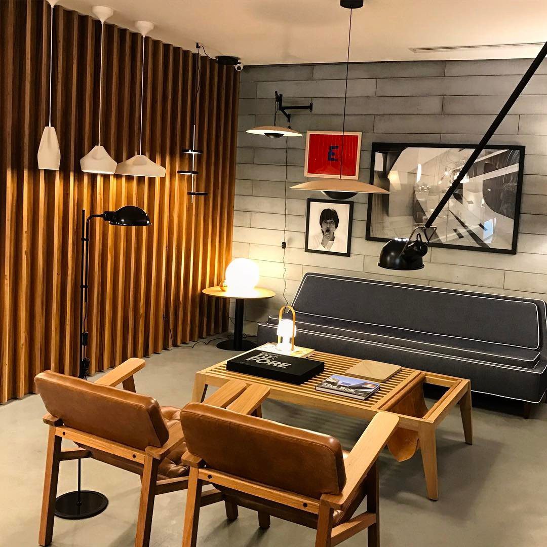 Ginger Nordic Pendant Light, metal with woodgrain and matte black finish, sleek design, ideal for modern interiors.