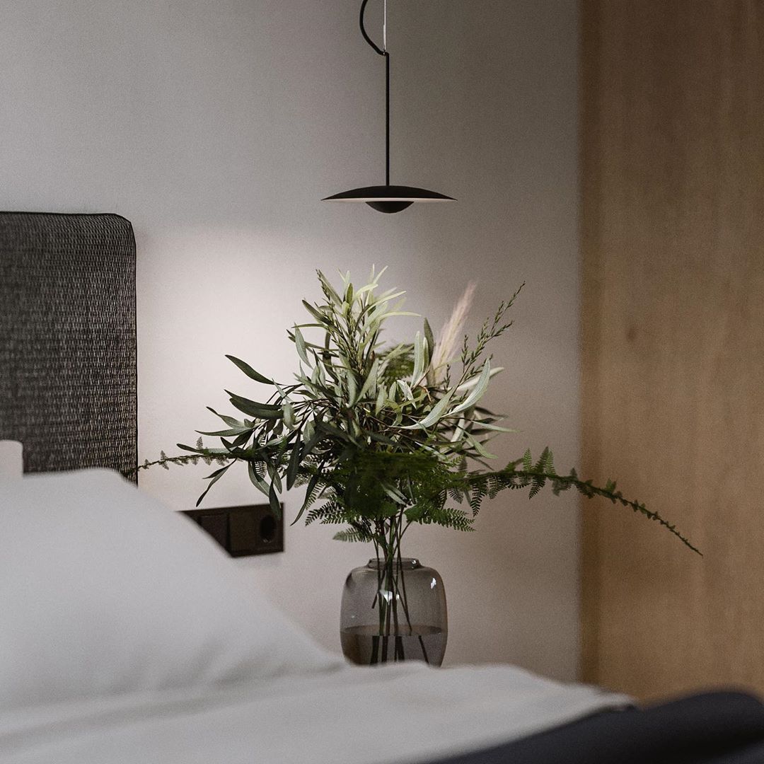 Ginger Nordic Pendant Light, metal with woodgrain and matte black finish, sleek design, ideal for modern interiors.