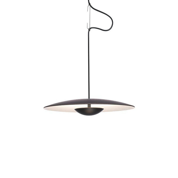 Ginger Nordic Pendant Light, metal with woodgrain and matte black finish, sleek design, ideal for modern interiors.