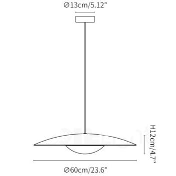Ginger Nordic Pendant Light, metal with woodgrain and matte black finish, sleek design, ideal for modern interiors.