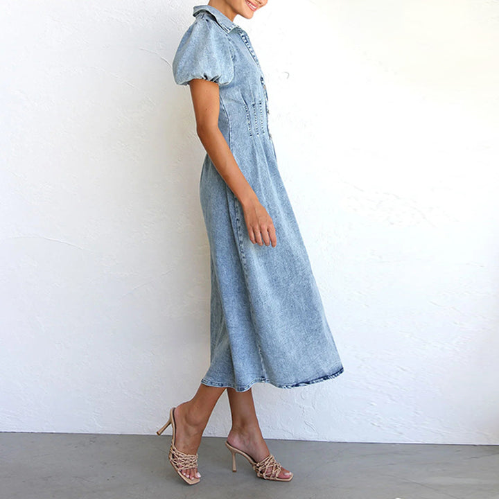 Women's Casual Button-Down Shirt Dress - Effortless Summer Style