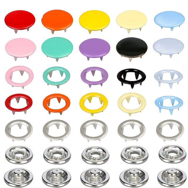 DIY Metal Snaps Buttons Kit for Fabric & Crafts