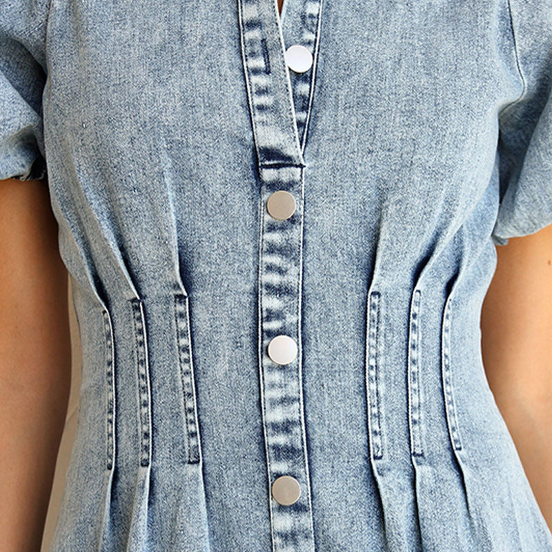 Women's Casual Button-Down Shirt Dress - Effortless Summer Style