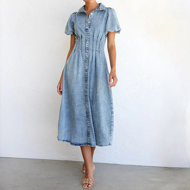 Women's Casual Button-Down Shirt Dress - Effortless Summer Style
