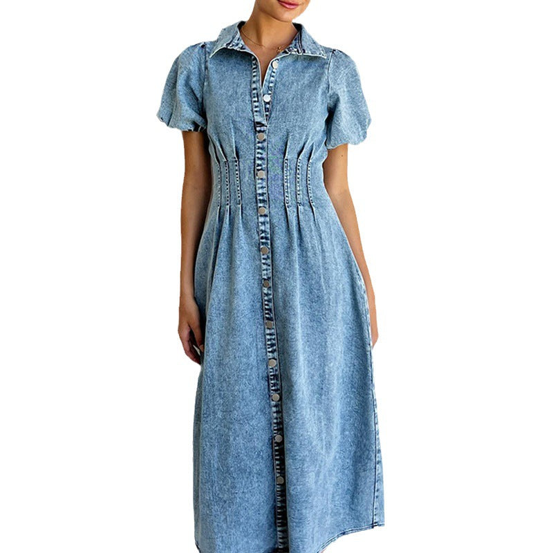 Women's Casual Button-Down Shirt Dress - Effortless Summer Style