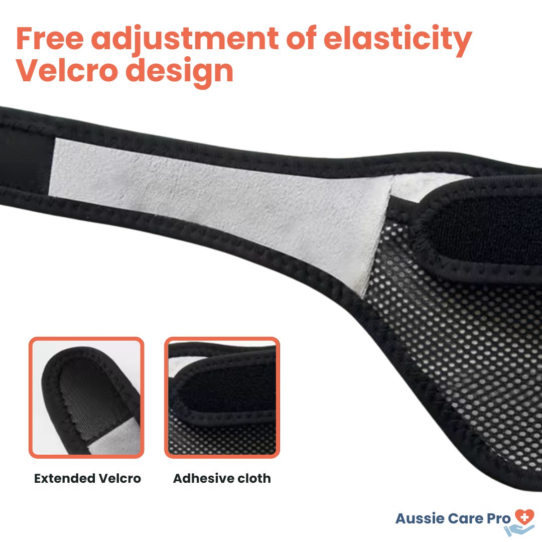 Heated neck wrap in ultra-soft fabric, offering adjustable heat therapy for men and women to ease neck and shoulder tension.