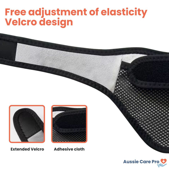 Heated neck wrap in ultra-soft fabric, offering adjustable heat therapy for men and women to ease neck and shoulder tension.