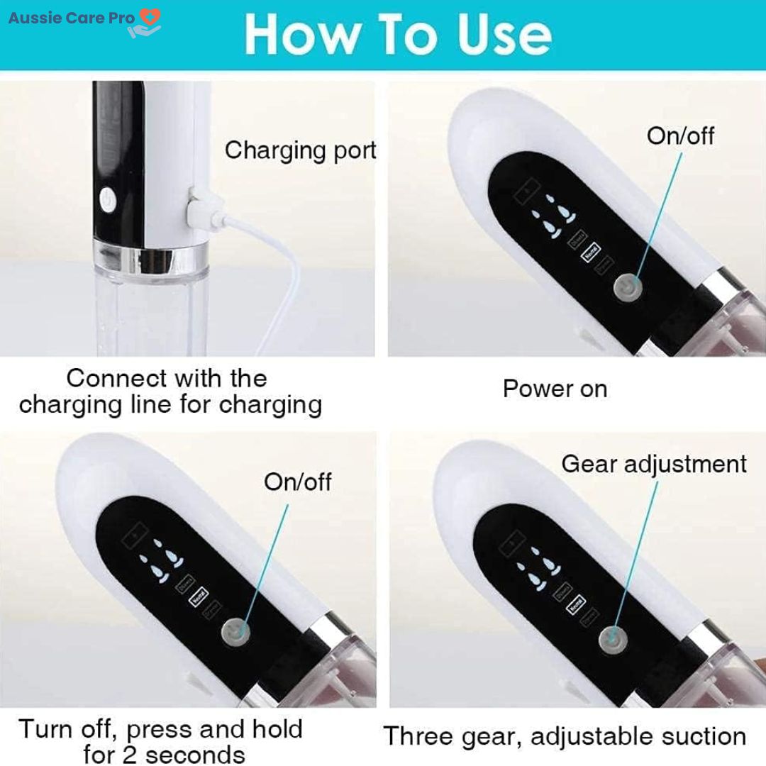 "Hydrodermabrasion facial cleaner with vacuum machine in white, featuring a compact design for deep hydration and exfoliation