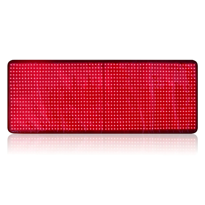 InfraGlow red light therapy mat for pain relief and recovery, featuring dual-wavelength tech and 630 LED beads, full-body use