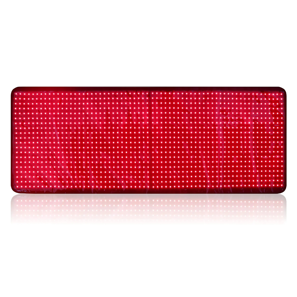 InfraGlow red light therapy mat for pain relief and recovery, featuring dual-wavelength tech and 630 LED beads, full-body use