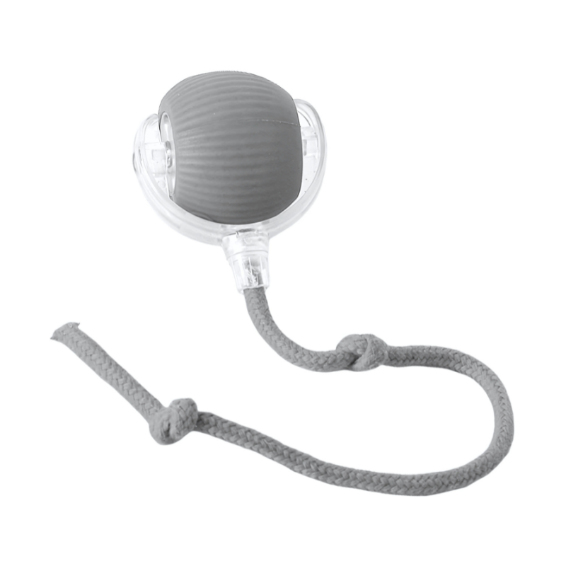 "Interactive cat toy with automated features, durable ABS build in red, green, grey; engages cats with moving parts."