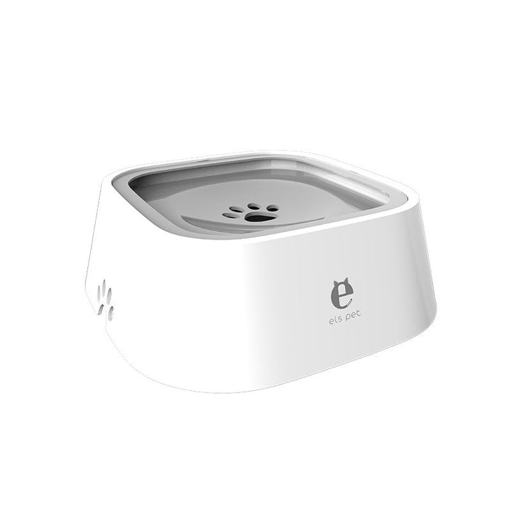 "Leak-Proof Pet Drinking Bowl, blue, gray, pink, white options, eco-friendly, portable, spill-free hydration for pets."