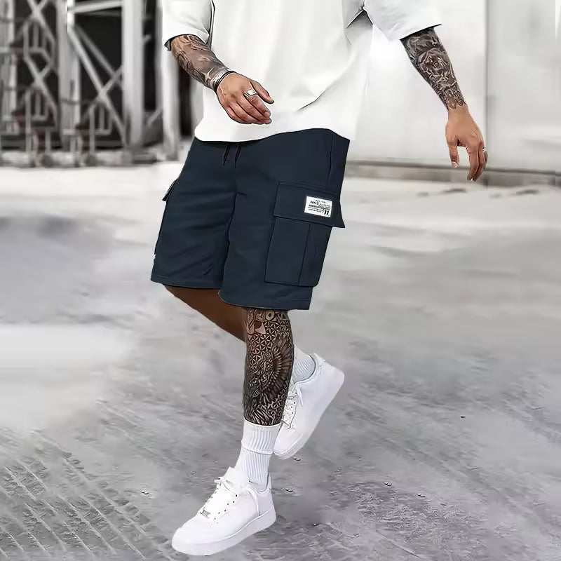 Men's Casual Loose Fit Cargo Shorts for Summer Comfort