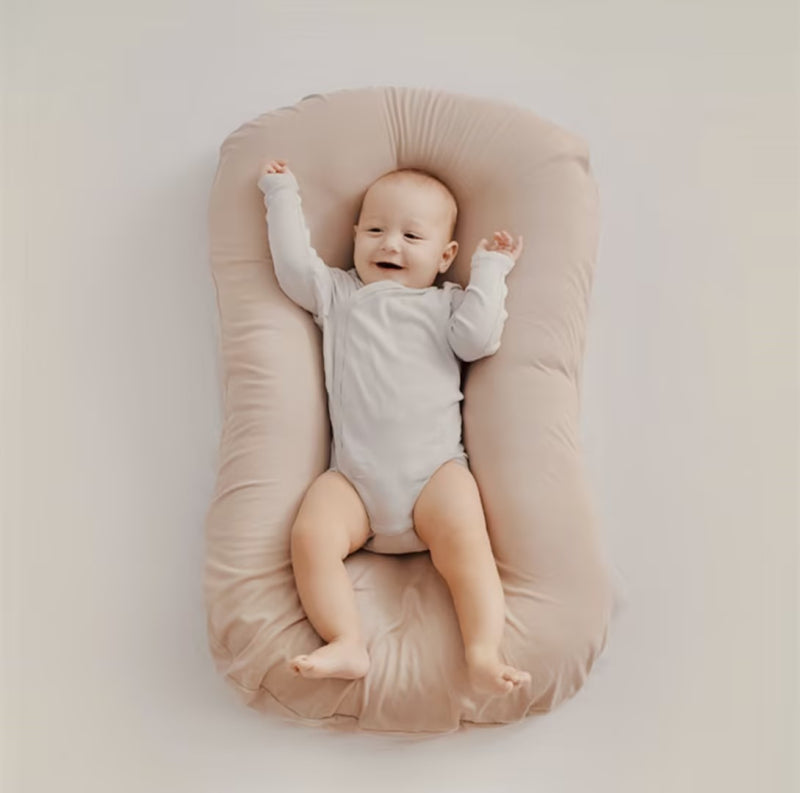 Orthopaedic baby pillow with breathable fabric, prevents flat head, supports alignment, and is perfect for baby sleep.