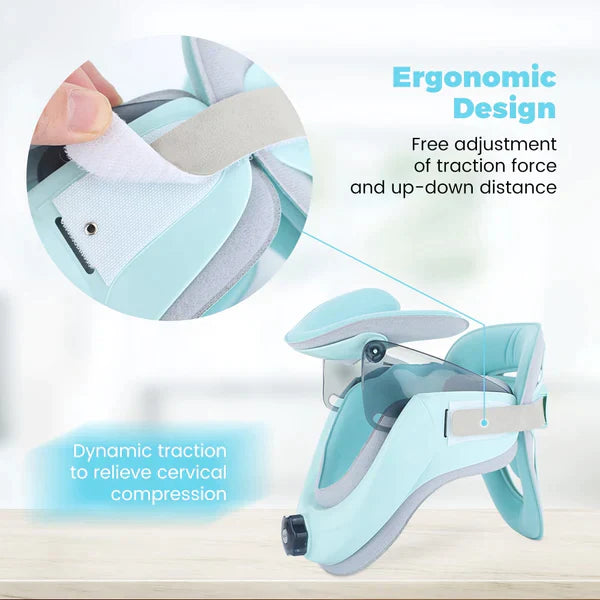 "Orthopaedic cervical collar brace for neck pain relief, ergonomic design, adjustable, breathable fabric, personal fit"
