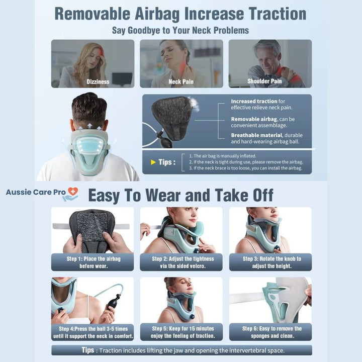 "Orthopaedic cervical collar brace for neck pain relief, ergonomic design, adjustable, breathable fabric, personal fit"