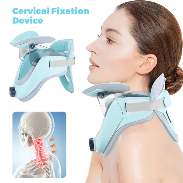 "Orthopaedic cervical collar brace for neck pain relief, ergonomic design, adjustable, breathable fabric, personal fit"